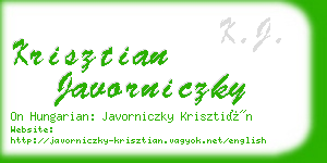 krisztian javorniczky business card